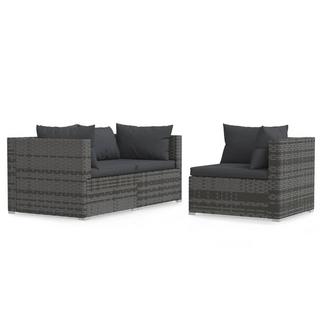 VidaXL set salotto da giardino Polirattan  