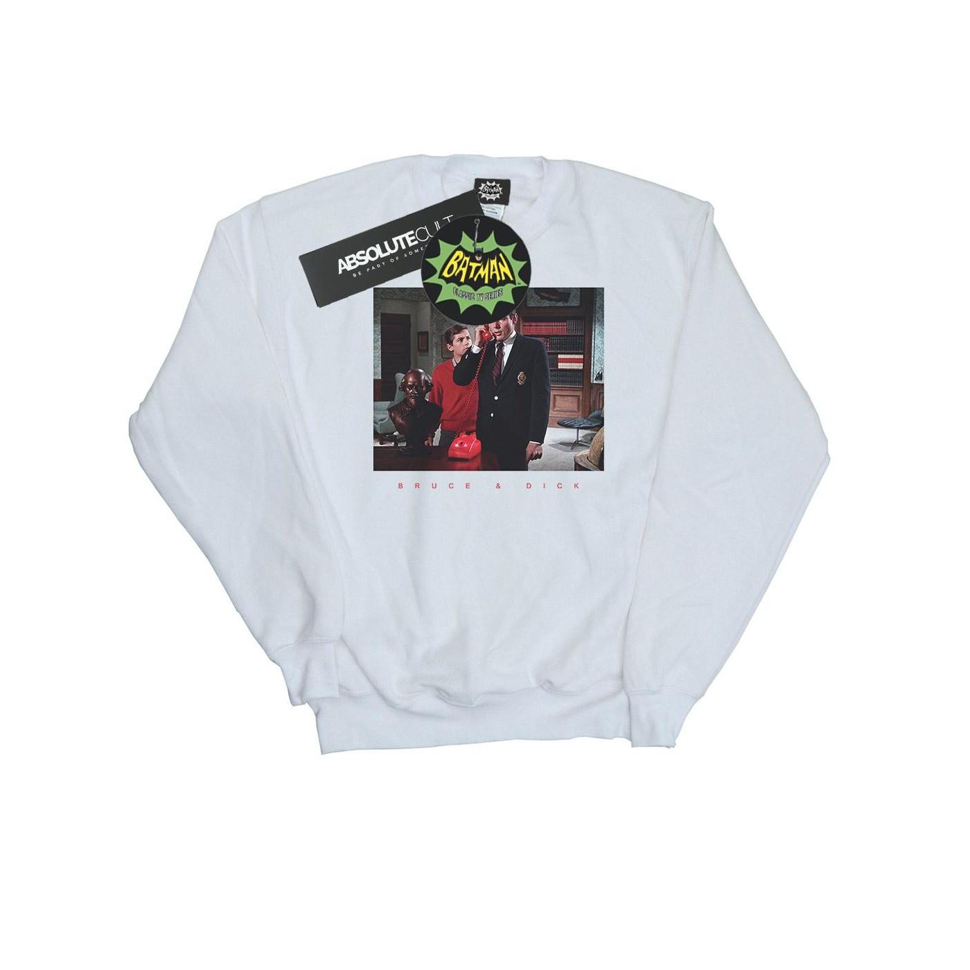 Image of Batman Tv Series Bruce & Dick Photo Sweatshirt Herren Weiss XL