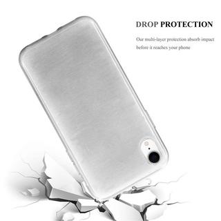 Cadorabo  Housse compatible avec Apple iPhone XR - Coque de protection en silicone TPU flexible au design brossé 