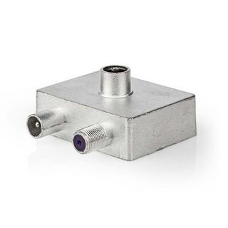 Nedis  Adaptateur satellite et antenne | F Hona / IEC (Coax) Hane | IEC (Coax) Hona | Nickel Platerad | 75 Ohm | Rak | Metal | Metal / Silver | 1 st. | Verrouillage 