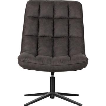 Fauteuil pivotant Dirkje simili cuir noir