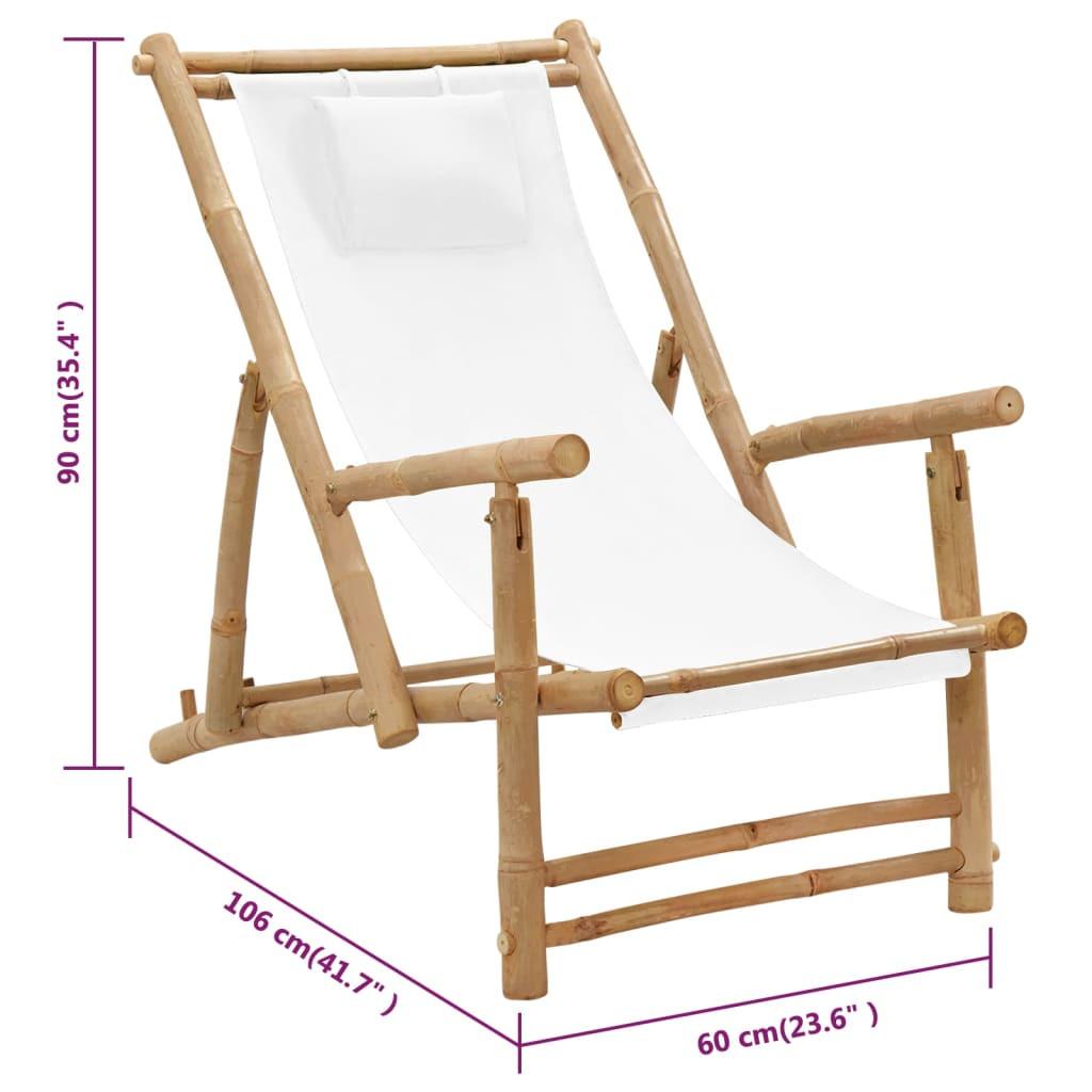 VidaXL Chaise de terrasse bambou  