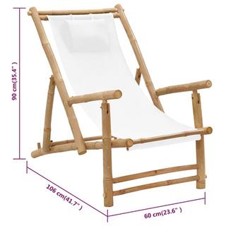 VidaXL Chaise de terrasse bambou  