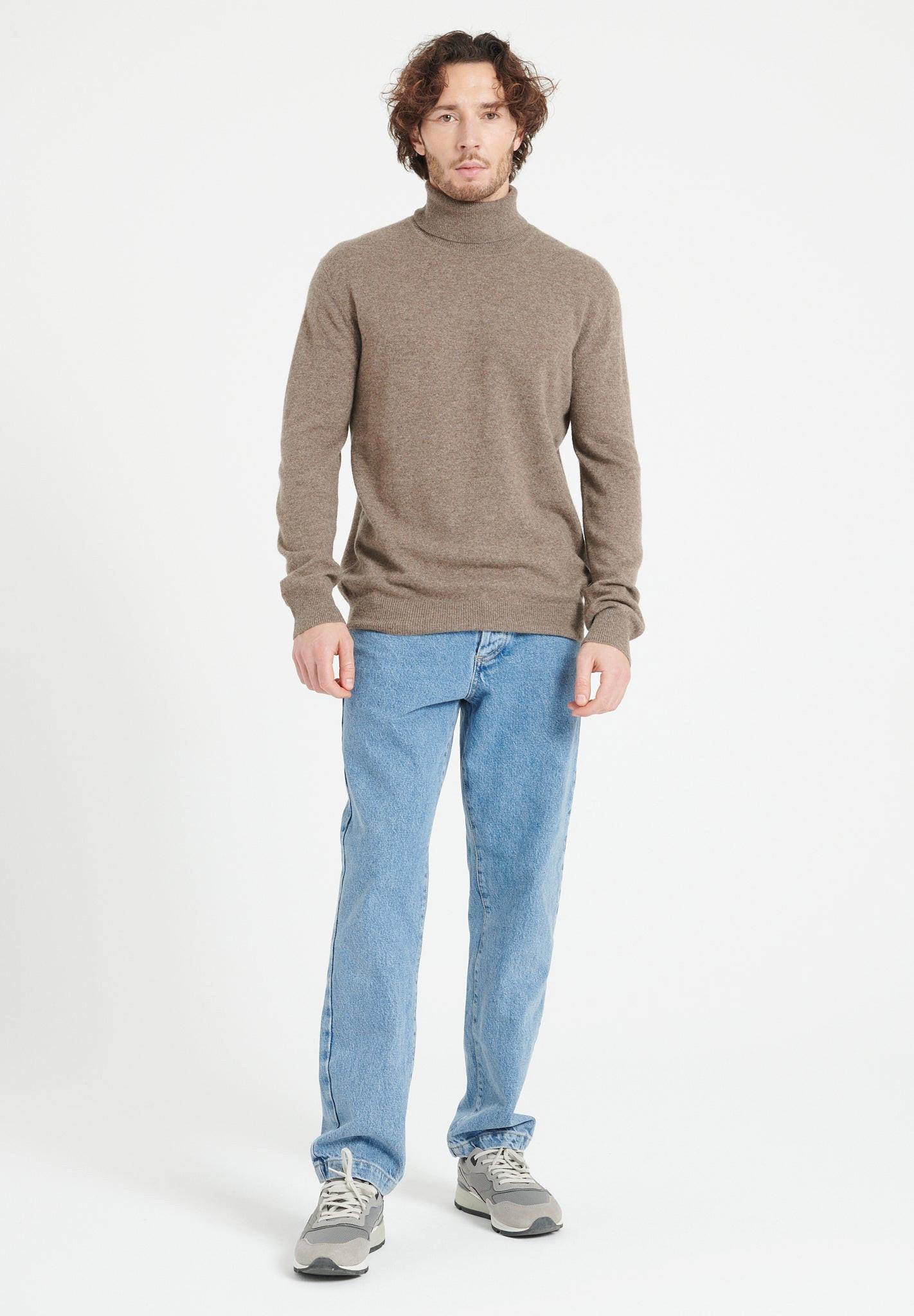 Image of Luke 3 Rollkragenpullover - 100% Kaschmir Unisex Taupe XXL