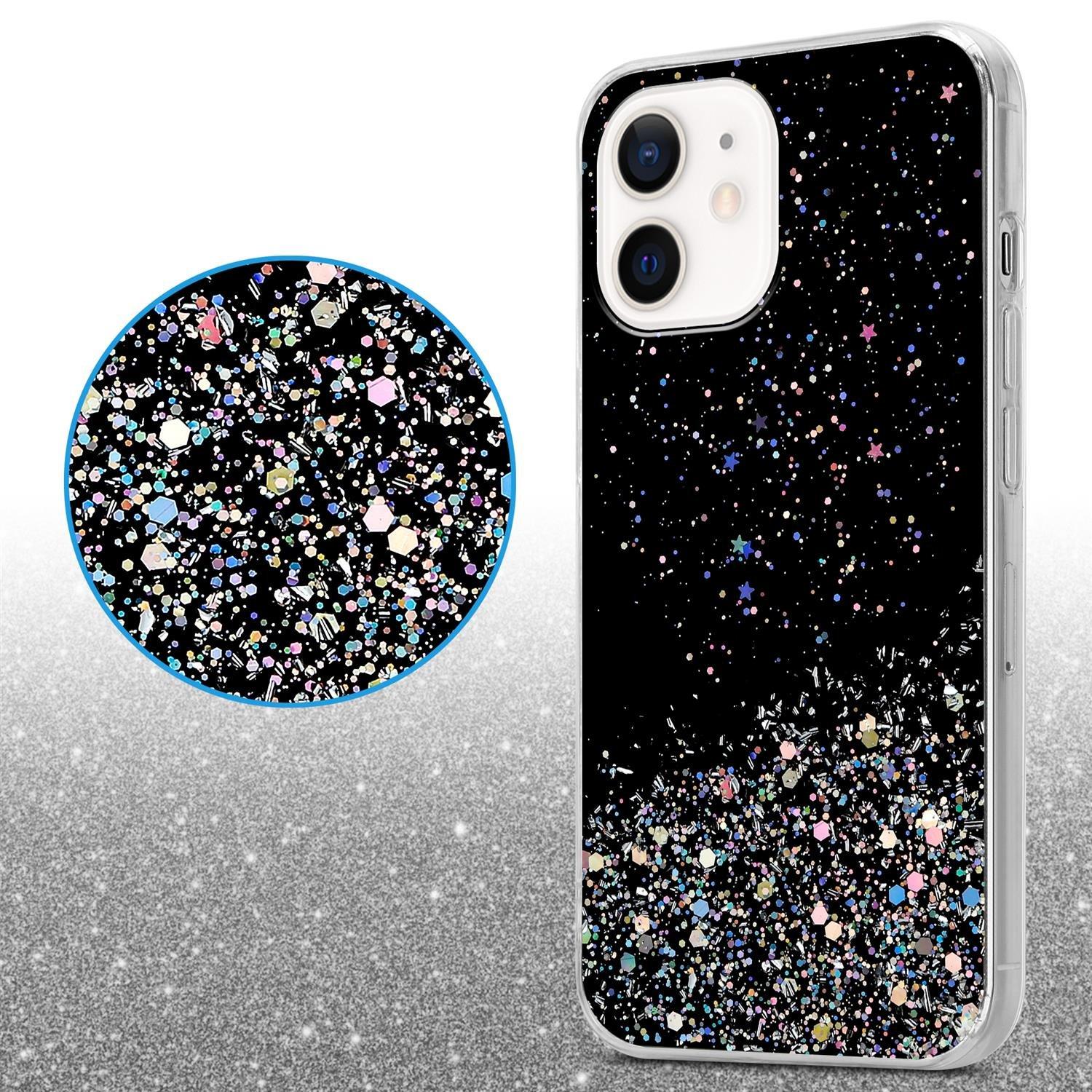 Cadorabo  Hülle für Apple iPhone 12 MINI TPU Silikon mit funkelnden Glitter 