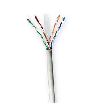 Enrouleur de câble réseau | CAT6 | Fixe | U/UTP | CCA | 100.0 m | Intérieur | Rond | PVC | Gris | Boîte cadeau