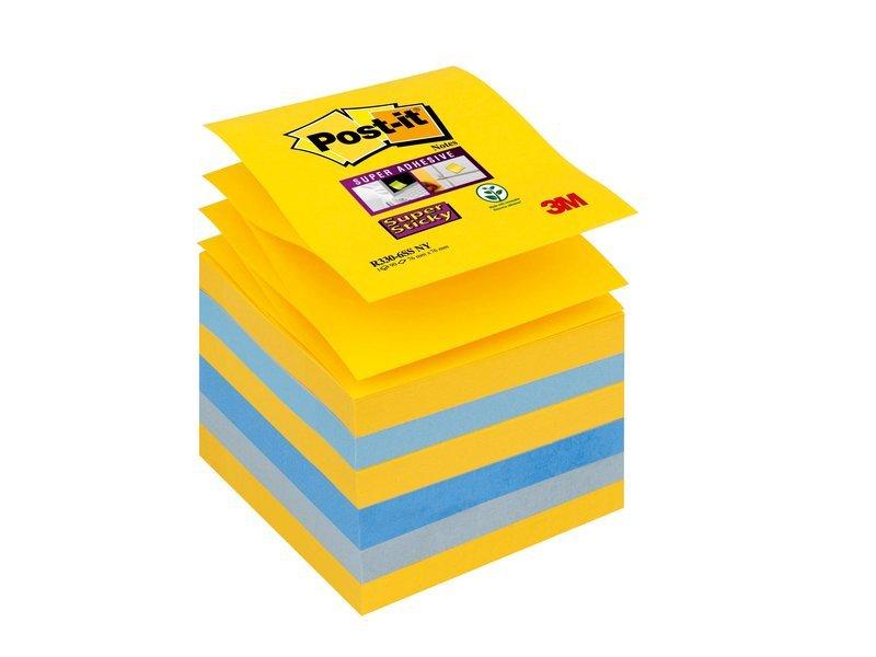 Post it POST-IT Super Sticky Z-Notes 76x76mm R330-6SS-NY New York 4 Farben 6 x 90 Blatt  