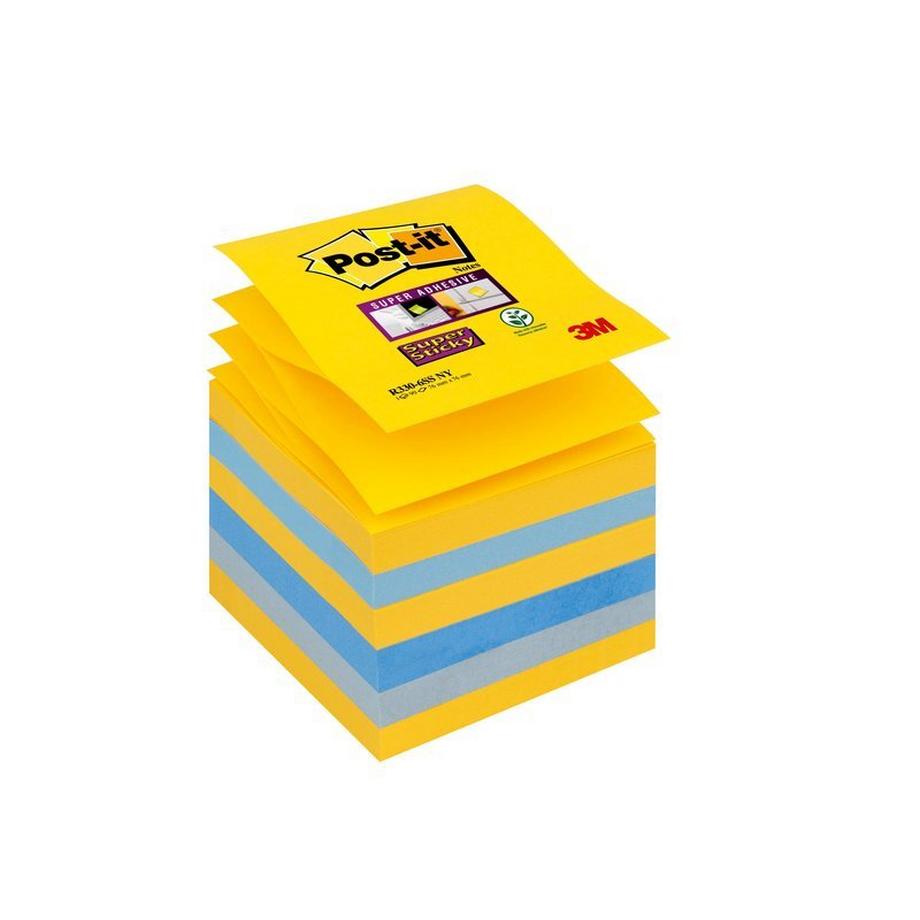 Post it POST-IT Super Sticky Z-Notes 76x76mm R330-6SS-NY New York 4 Farben 6 x 90 Blatt  