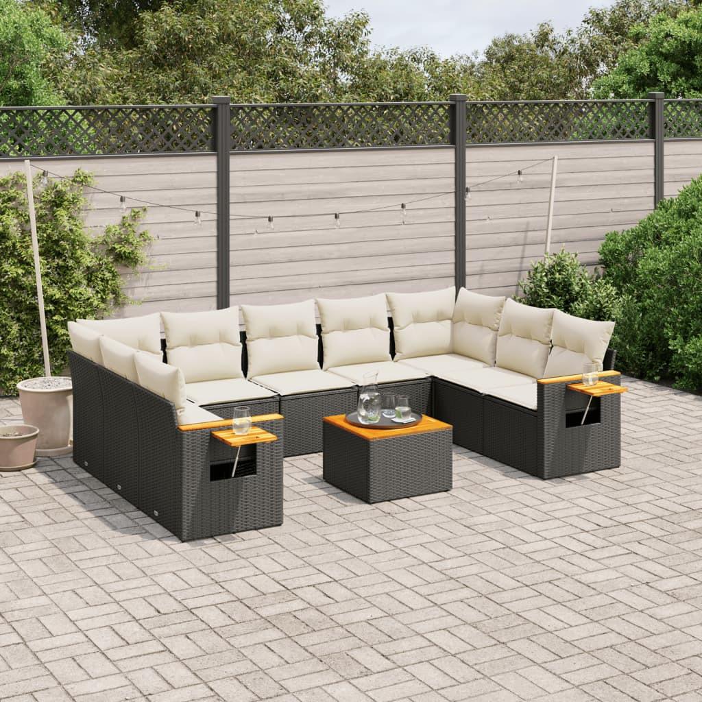 VidaXL Ensemble de canapés de jardin rotin synthétique  