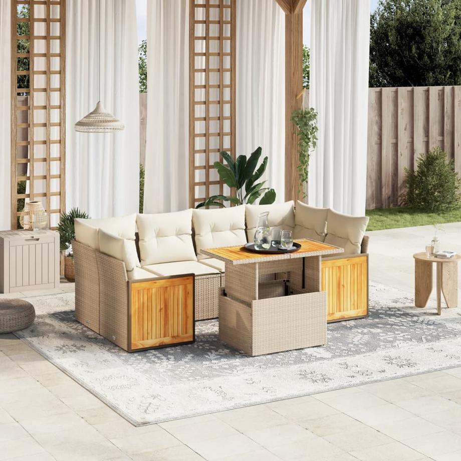 VidaXL set divano da giardino Polirattan  