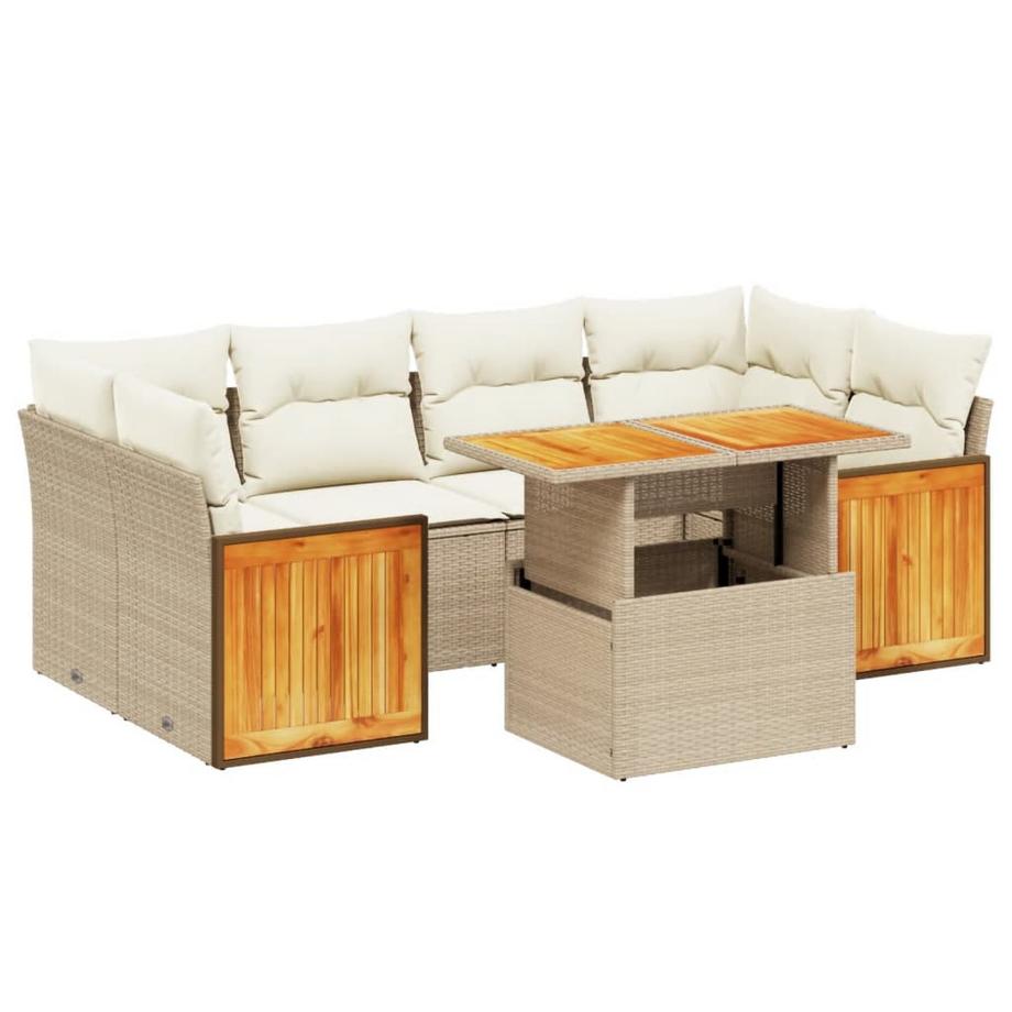 Ensemble de canapés de jardin rotin synthétique