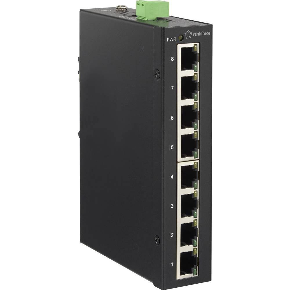 Renkforce  Switch Fast Ethernet 8 ports pour rail din 