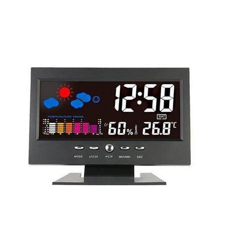 eStore  Digitale LED-Uhr, Alarm, Temperatur und Datum 