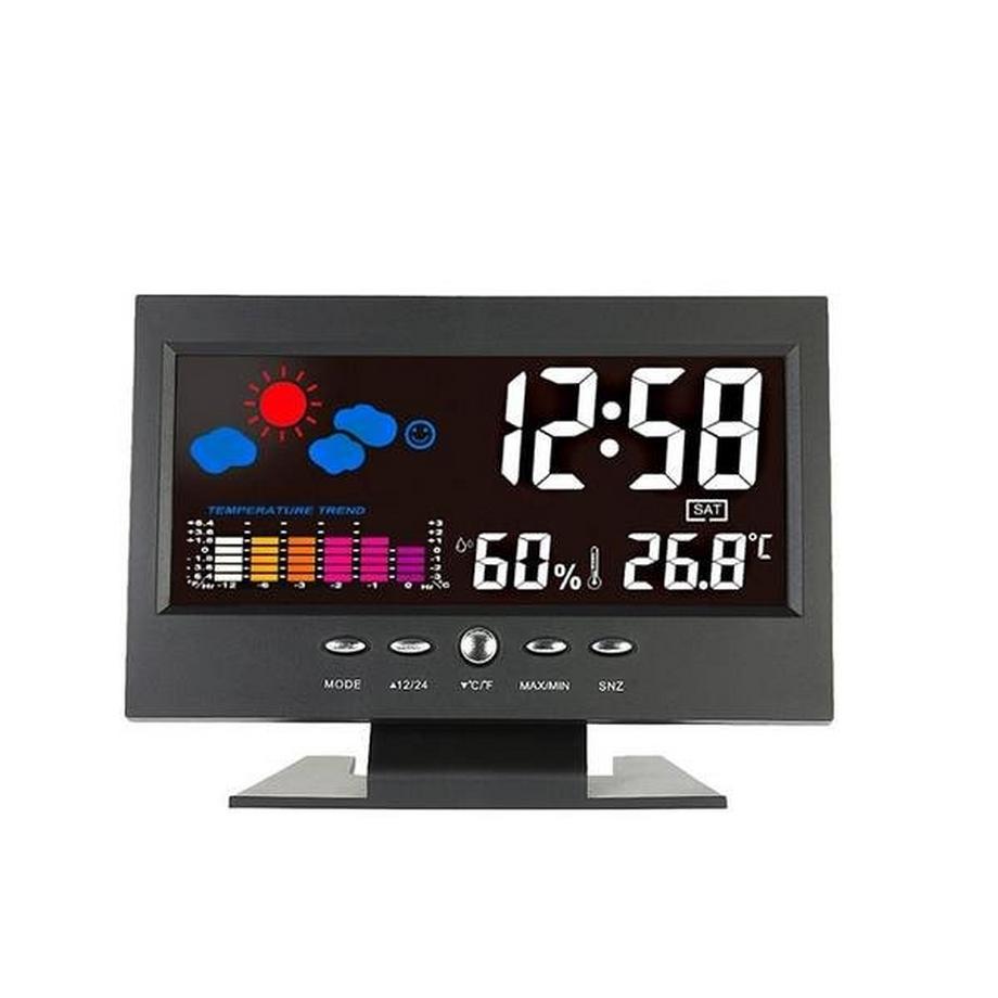 eStore  Digitale LED-Uhr, Alarm, Temperatur und Datum 