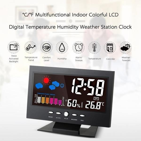 eStore  Horloge LED numérique, alarme, température et date 