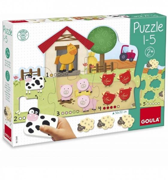 GOULA  Puzzle Bauernhof 1-5 