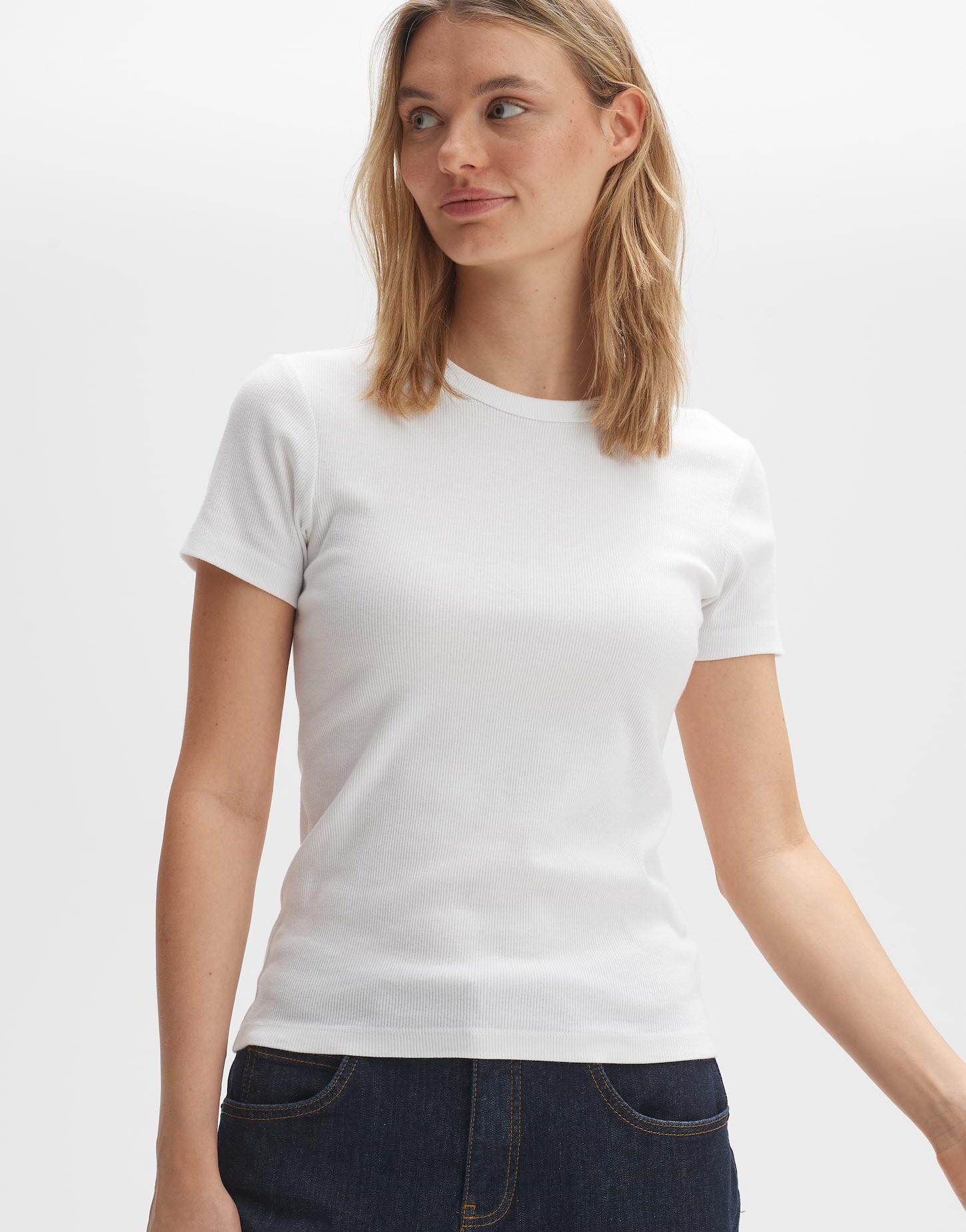 Image of T-shirt Samuna Figurbetont Damen Weiss 44