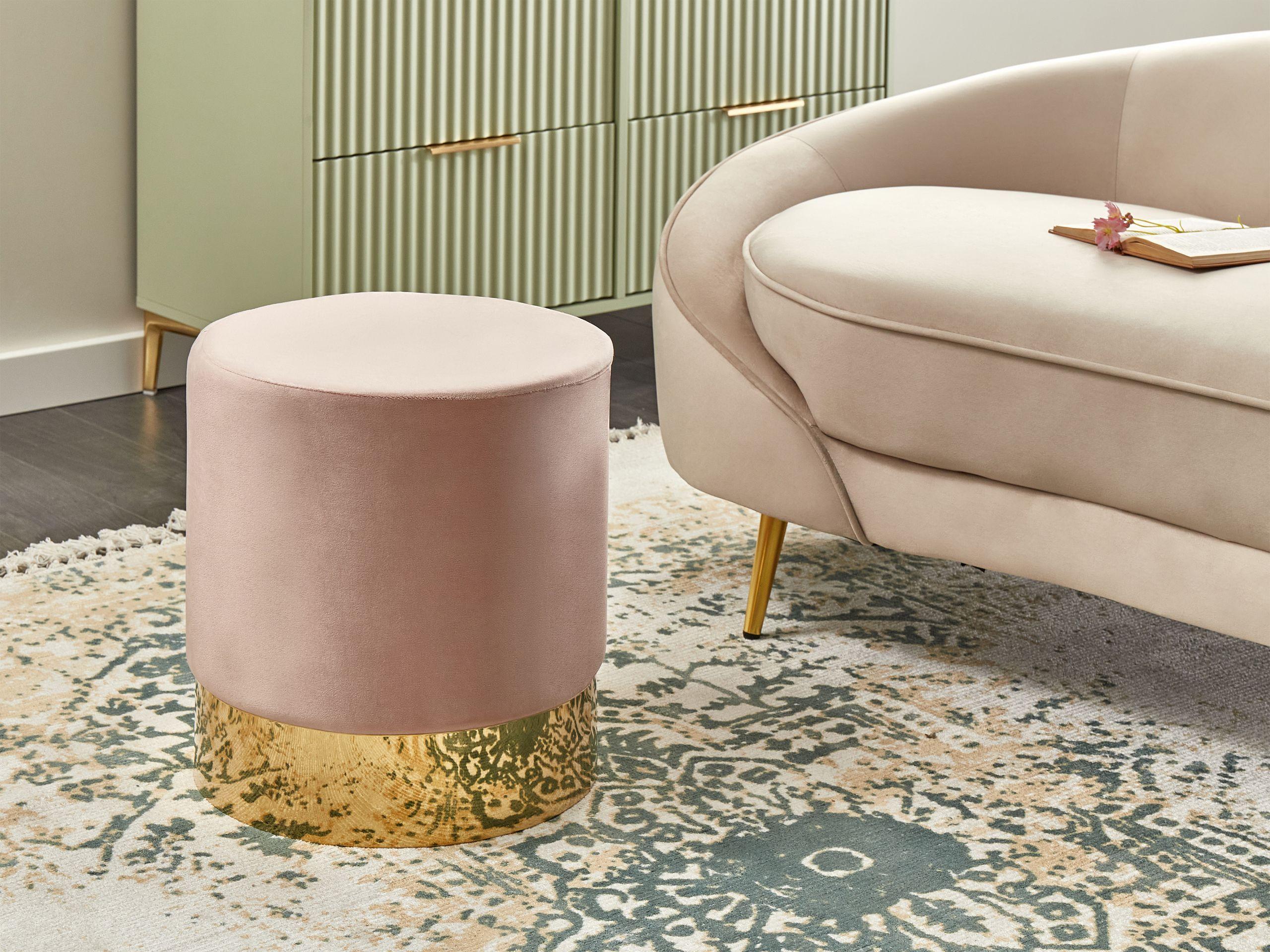 Beliani Pouf aus Samtstoff Modern SOPHIA  