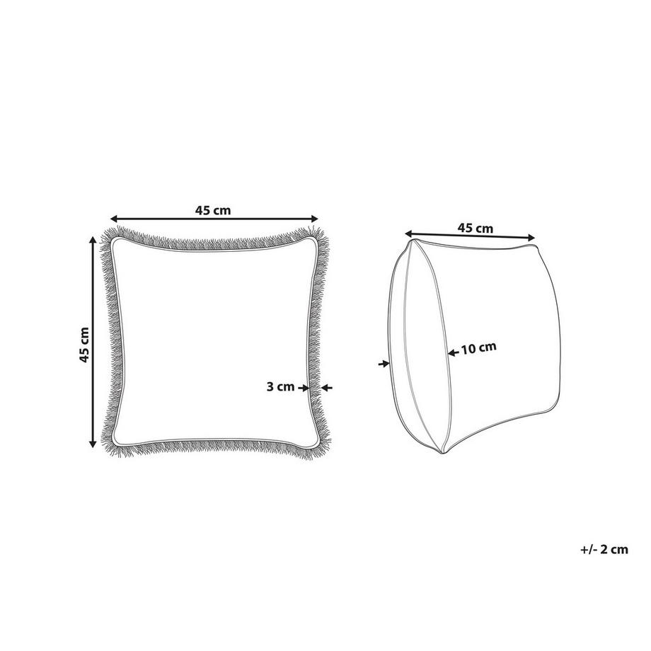 Beliani Coussin en Coton  FILIX  