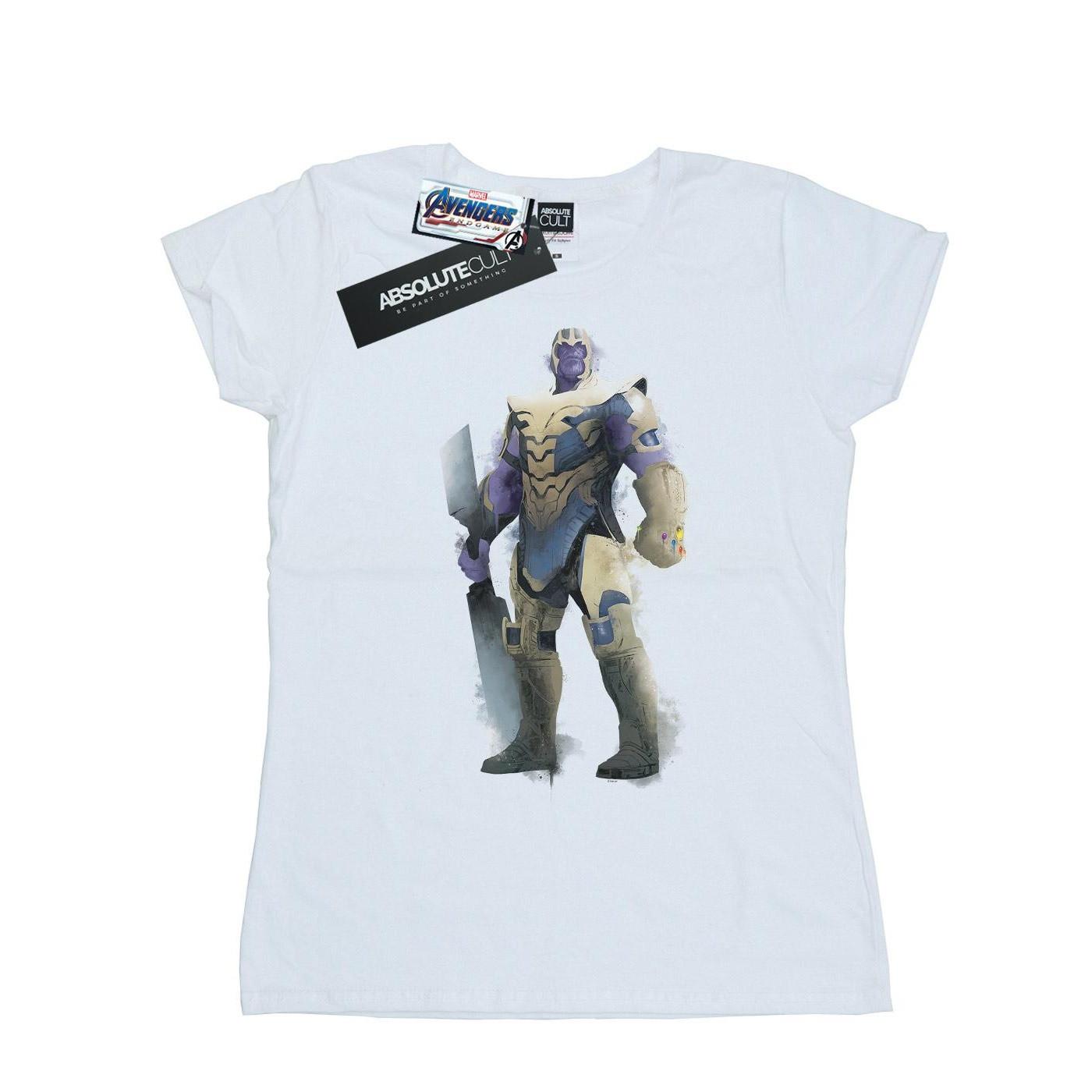 Image of Avengers Endgame Painted Thanos Tshirt Damen Weiss XXL