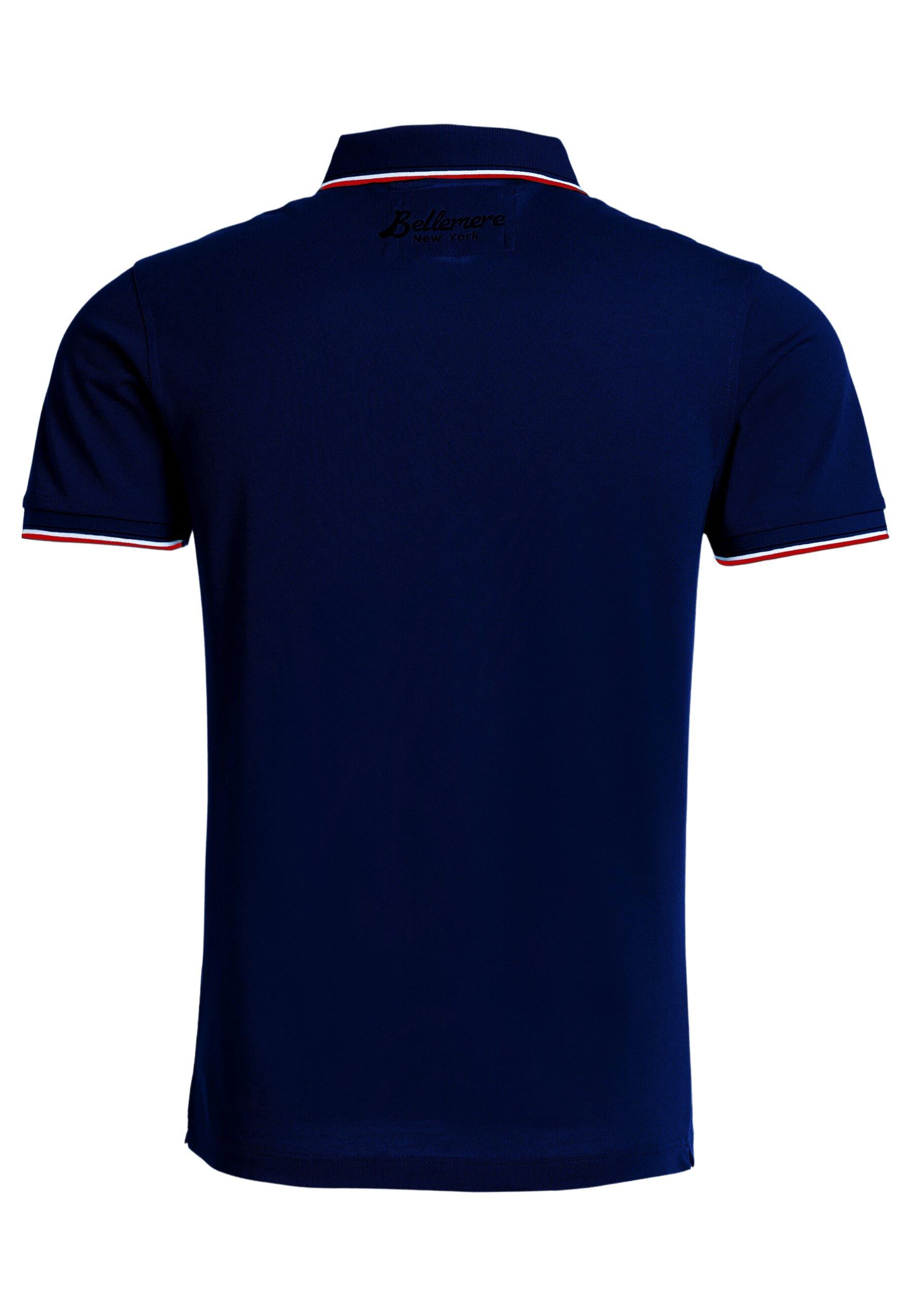 Bellemere New York  Bellemere Herren Poloshirt aus Seide und Baumwolle 