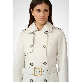 RICANO  Cappotto in pelle per donna Gloria, trench avec col revers 