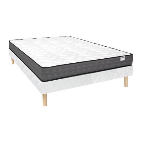 Ysmée Ensemble 160 x 200 cm sommier + matelas ressorts ensachés ép.20cm - AMBRACIE de YSMÉE  