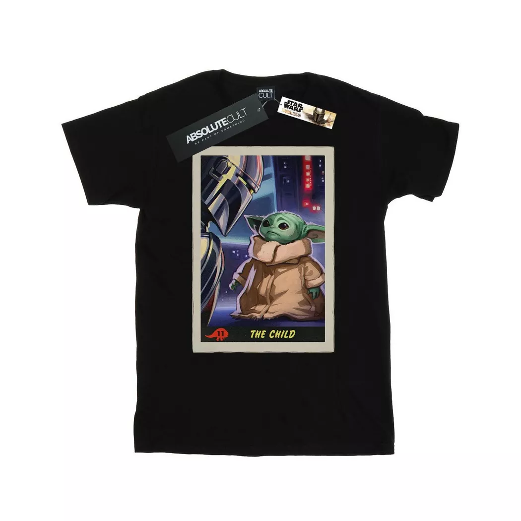 STAR WARS - The Mandalorian Child TShirt, für Damen, Schwarz, Größe S