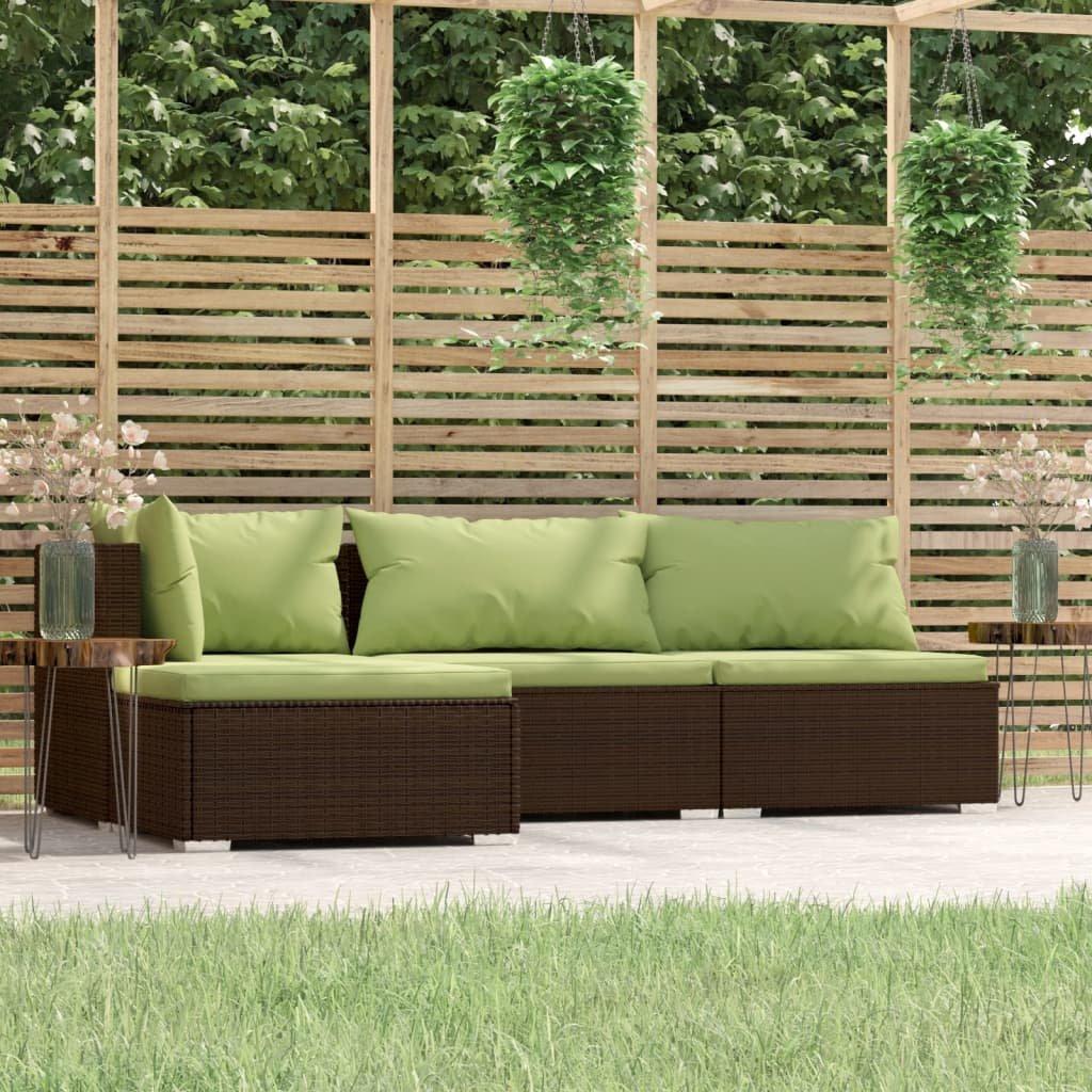 VidaXL set lounge giardino Polirattan  