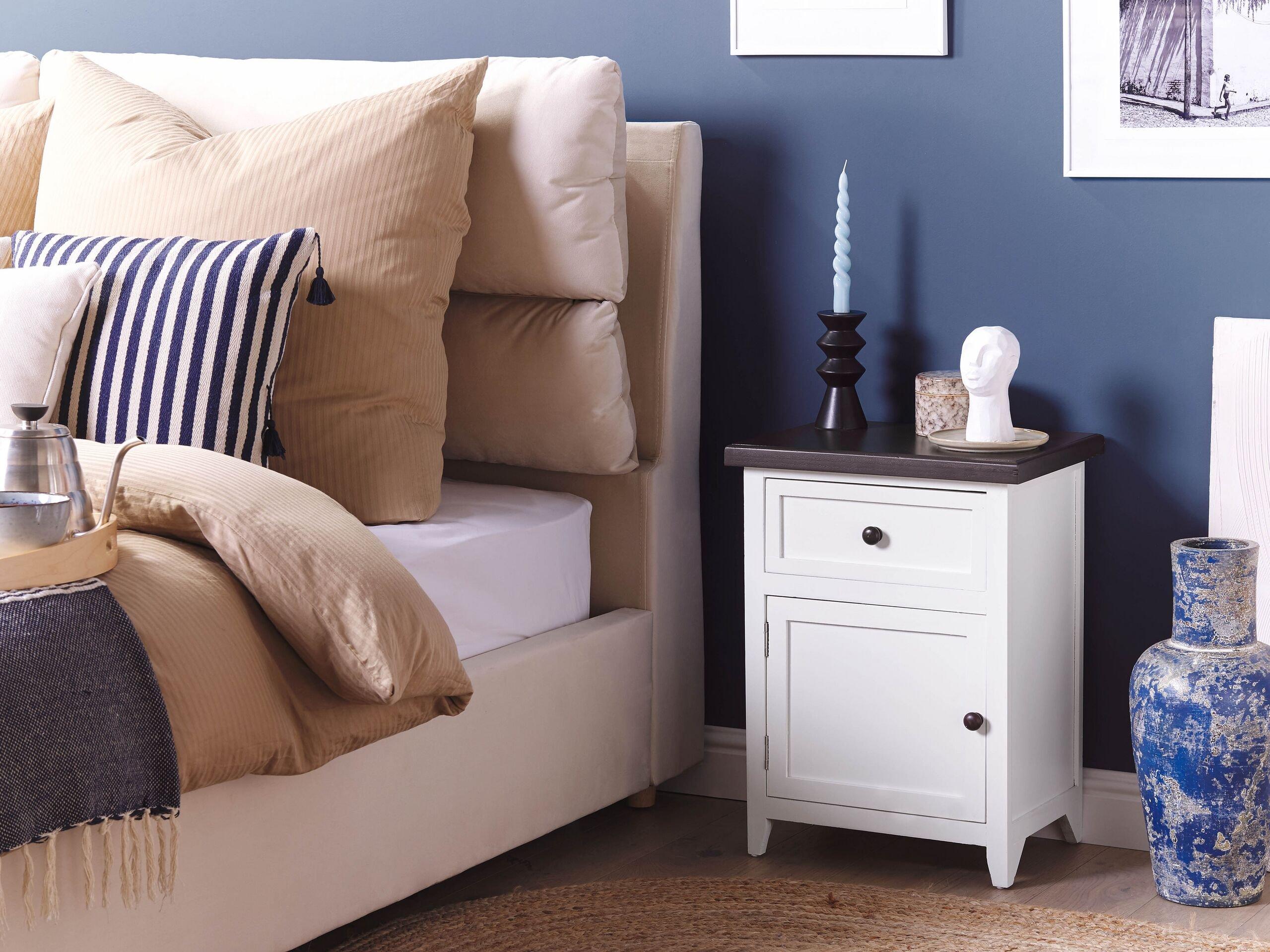 Beliani Comodino 1 cassetto en Fibra a media densità (MDF) Classico LAYOLA  