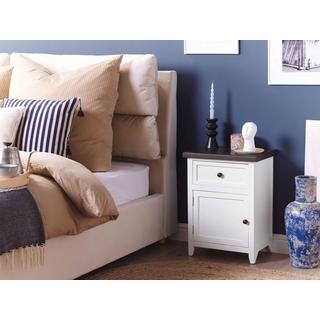 Beliani Comodino 1 cassetto en Fibra a media densità (MDF) Classico LAYOLA  