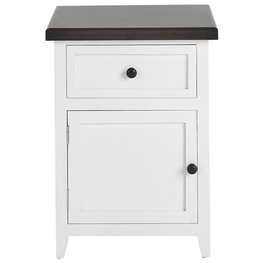 Beliani Nachttisch mit 1 Schublade aus MDF-Platte Klassisch LAYOLA  