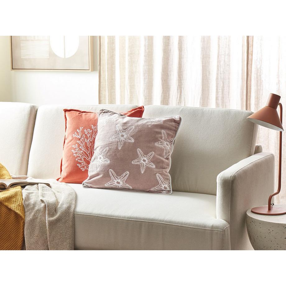 Beliani Coussin en Velours  CERAMIUM  