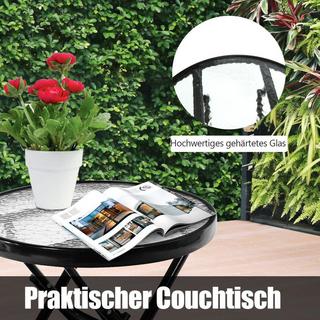 Northio Chaises longues à bascule 3 pièces avec table d'appoint chaise longue de jardin rouge + noir  