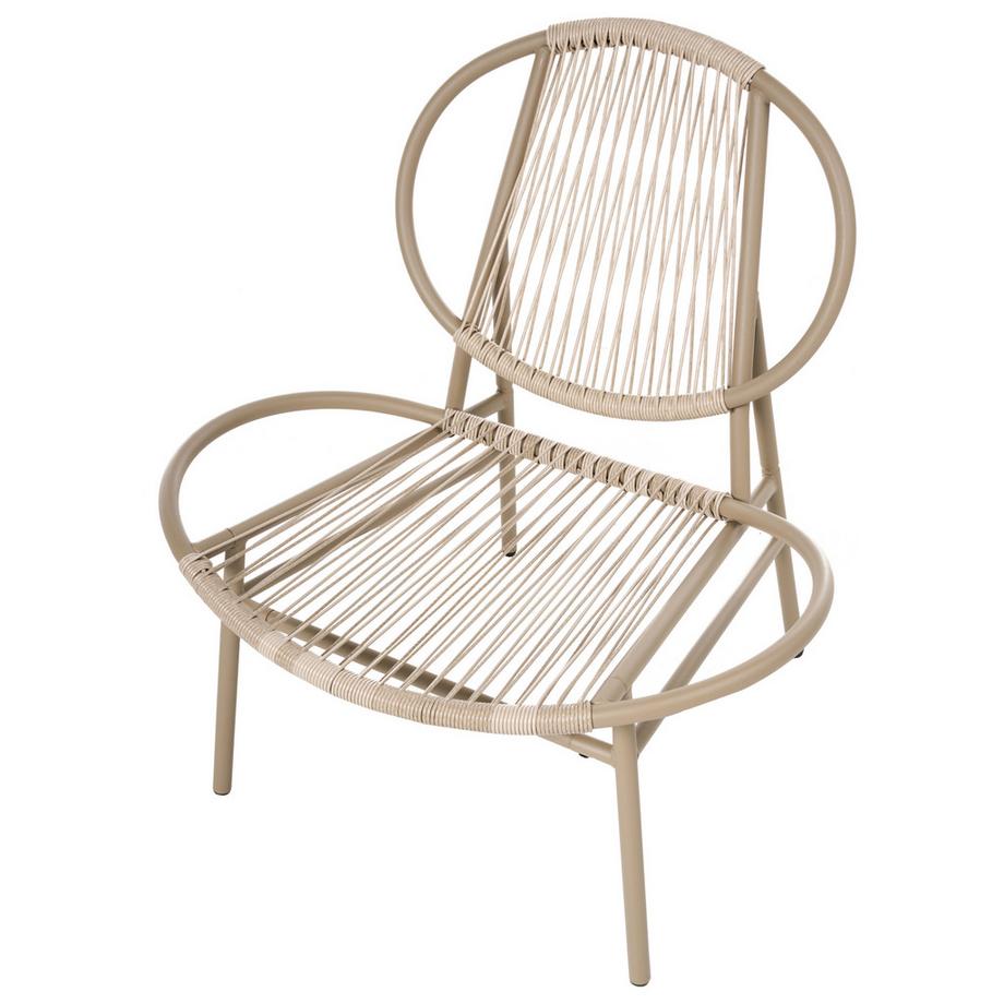 Beliani Gartenstuhl aus PE Rattan Mediterran OVARO  