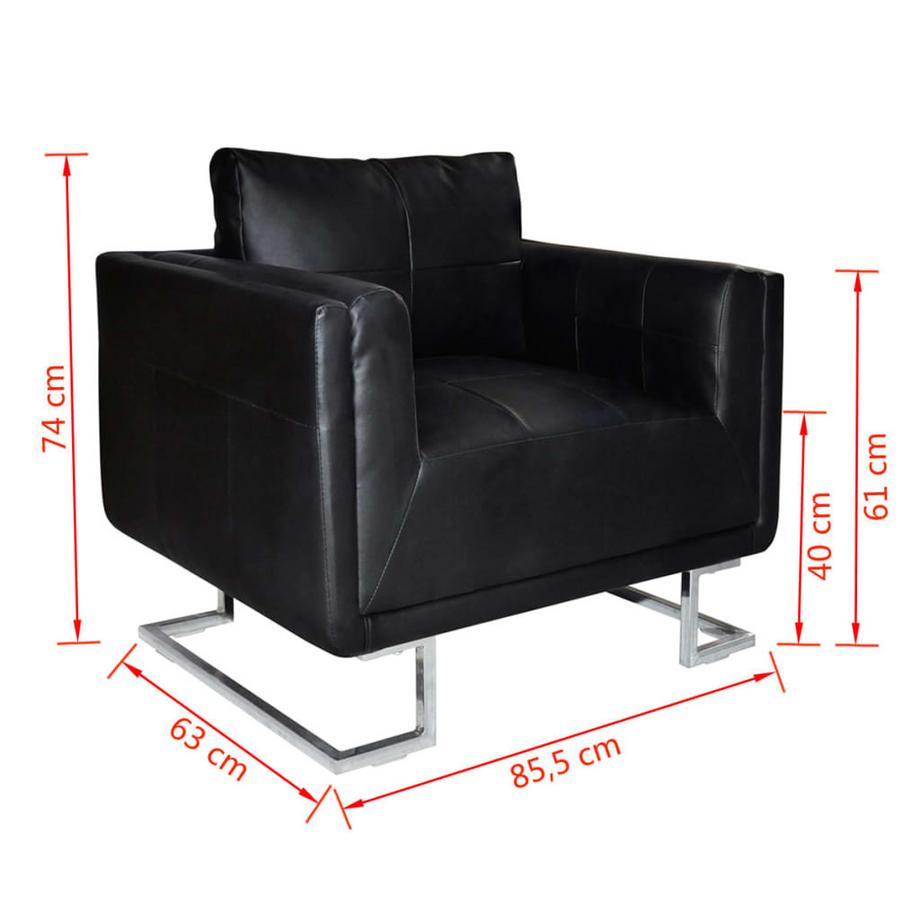 VidaXL Fauteuil cuir  