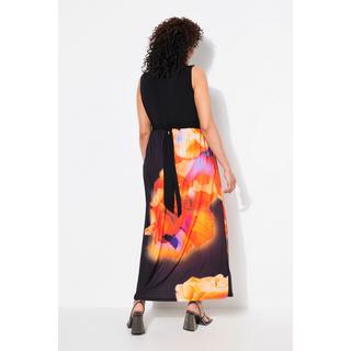 Ulla Popken Maxi Abito Stampa Floreale XL Linea ad A Scollo a V Senza Maniche  
