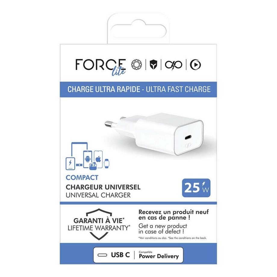 Force Power  Caricatore USB C PD da 25 W 