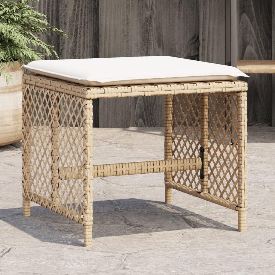 VidaXL  Gartenhocker poly-rattan 