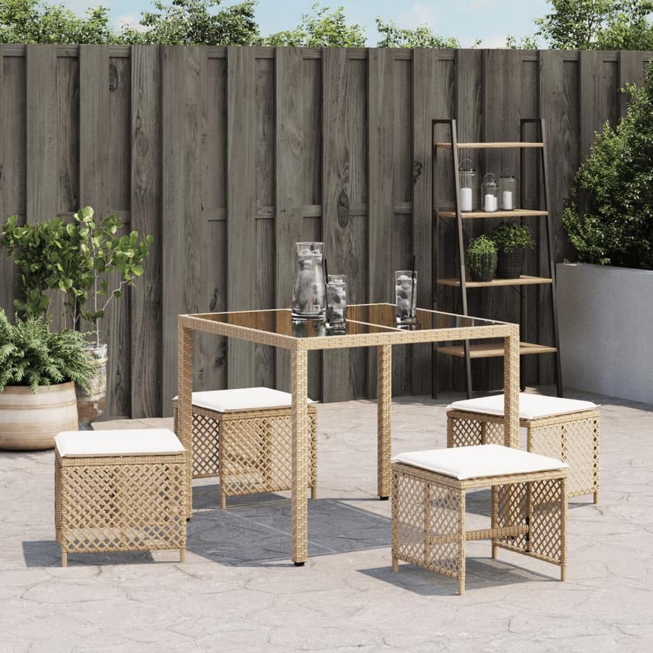 VidaXL  Gartenhocker poly-rattan 