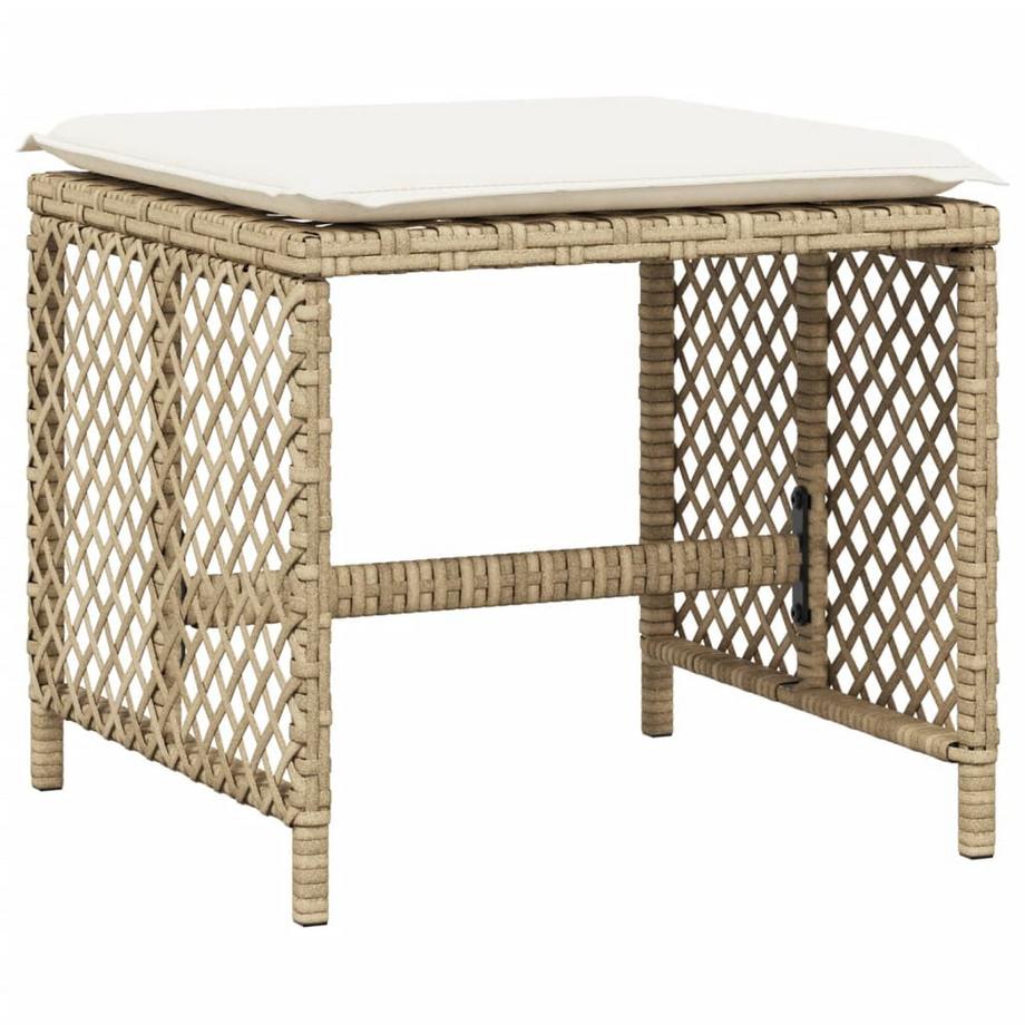 VidaXL  Gartenhocker poly-rattan 