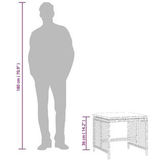 VidaXL  sgabello da giardino Polirattan 