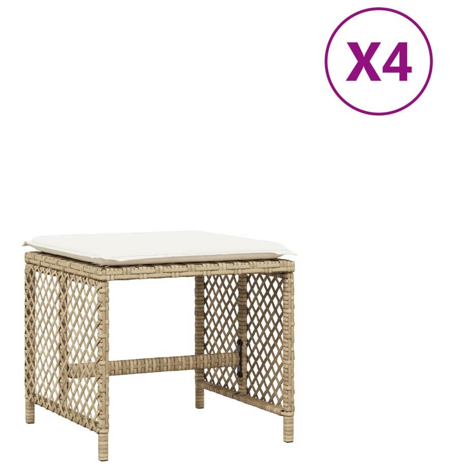 VidaXL  Gartenhocker poly-rattan 