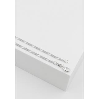 MUAU Schmuck  Collier figaro or blanc 750, 2,2mm, 42cm 