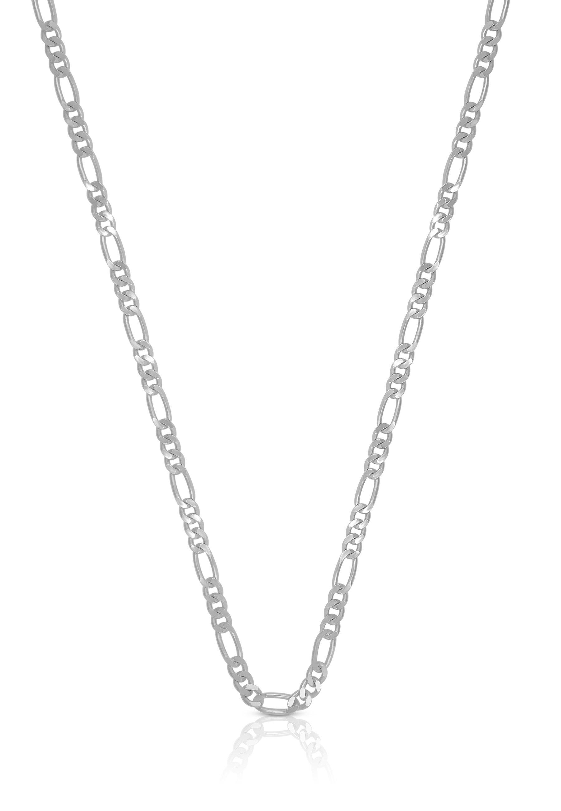 MUAU Schmuck  Collier figaro or blanc 750, 2,2mm, 42cm 