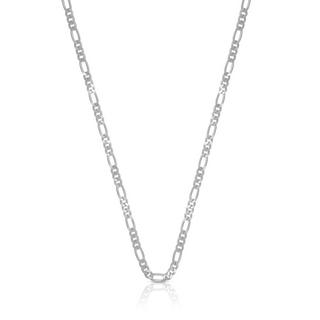 MUAU Schmuck  Collier figaro or blanc 750, 2,2mm, 42cm 