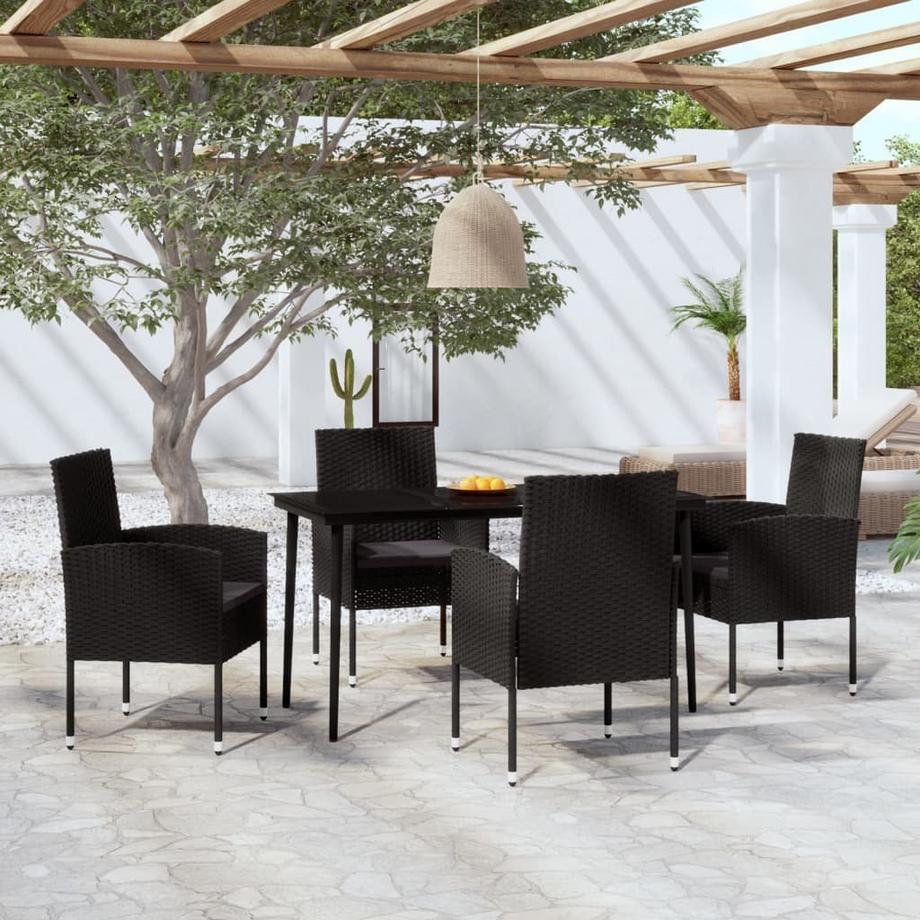 VidaXL Ensemble de salle à manger de jardin rotin synthétique  