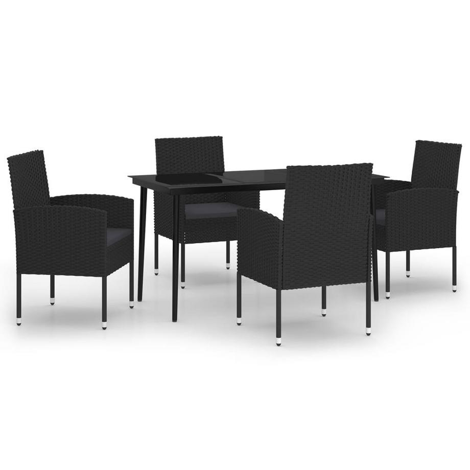 VidaXL Ensemble de salle à manger de jardin rotin synthétique  