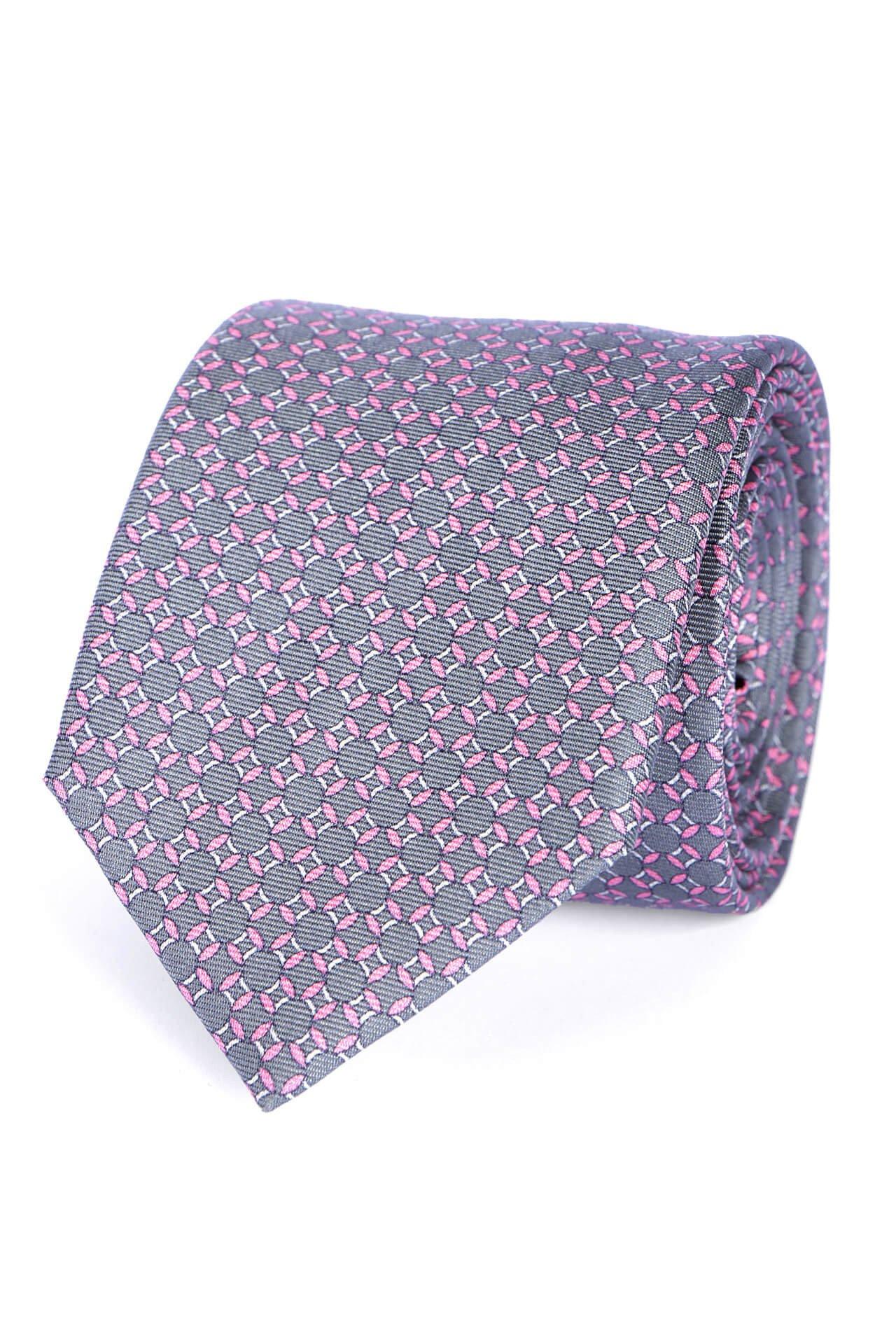 Image of Seidenkrawatte Mit Mikromuster Herren Blau ONE SIZE