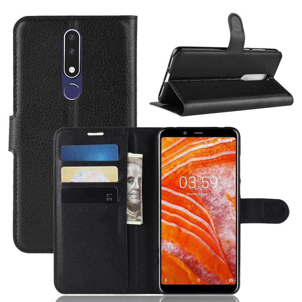 Image of Nokia 3.1 Plus - Leder Etui Hülle Mit Kartenfächern